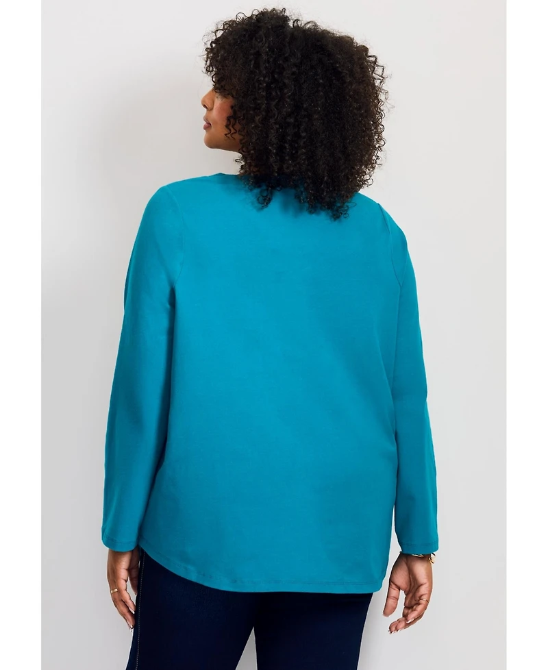 Avenue Women's Square Neck Pleated Tunic