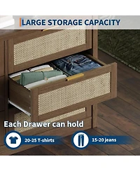 gaomon 53-Inch Rattan Storage Dresser