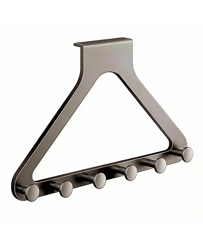 Yigii Over Door Hooks, No Drill, Silent, 6 Hooks, 10.6" Extended, Modern Matte Metal