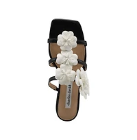 Charles David Womens Caralynn Floral Flat Sandal