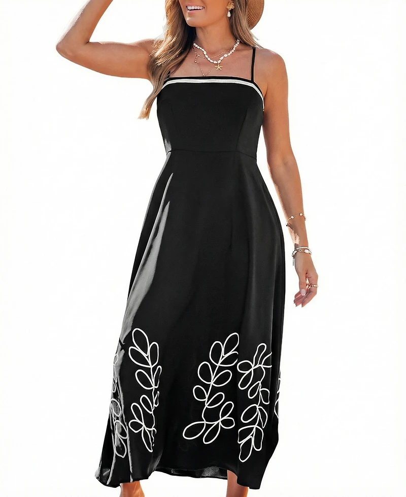 Cupshe Women's Drizzle Abstract Maxi Beach Dress