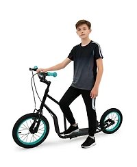 Mecale Youth Scooter with Adjustable Handlebar and 16/14-Inch Inflatable Wheels for Age 8+ Years