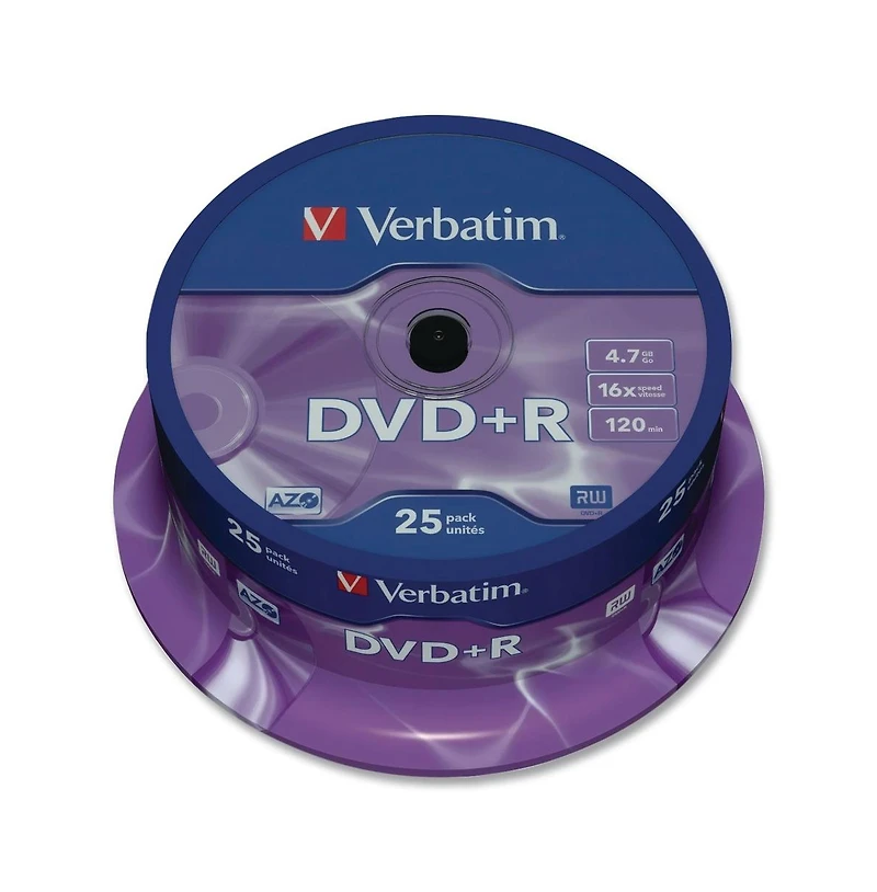 Verbatim 95033 4.7 Gb 16x Spindle Dvd+R Recordable Disc - (25/Pack