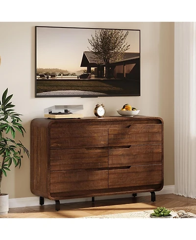 gaomon Dresser for Bedroom with 5 Drawers,Chest of Drawers with Large Wood Storage Dresser, Tv Stand for Bedroom, Nursery, Living Room, Hallway