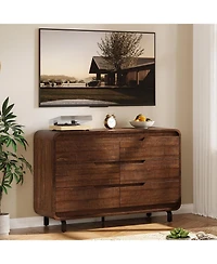 gaomon Dresser for Bedroom with 5 Drawers,Chest of Drawers with Large Wood Storage Dresser, Tv Stand for Bedroom, Nursery, Living Room, Hallway