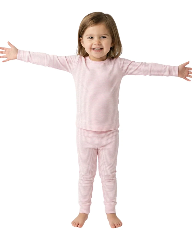 Motette Girls Peony Stripe Pajama Set