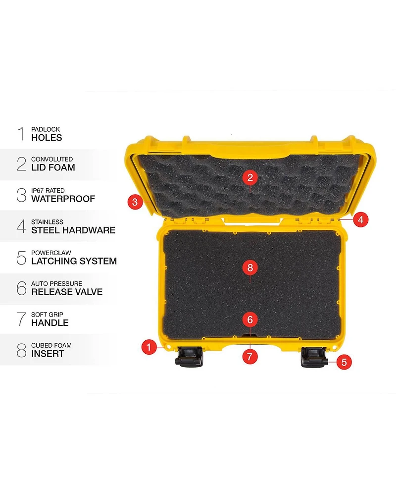 Nanuk 909 Case with Foam, Yellow