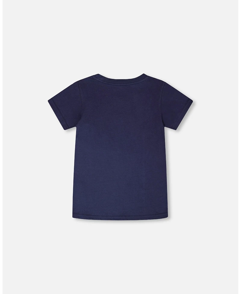 Deux par Toddler Boys ganic Cotton Jersey T-Shirt with Bike Print