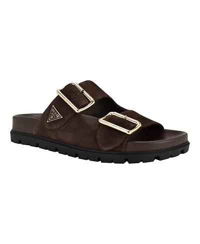 Guess Women's Fasten Double-Buckle Footbed Sandals