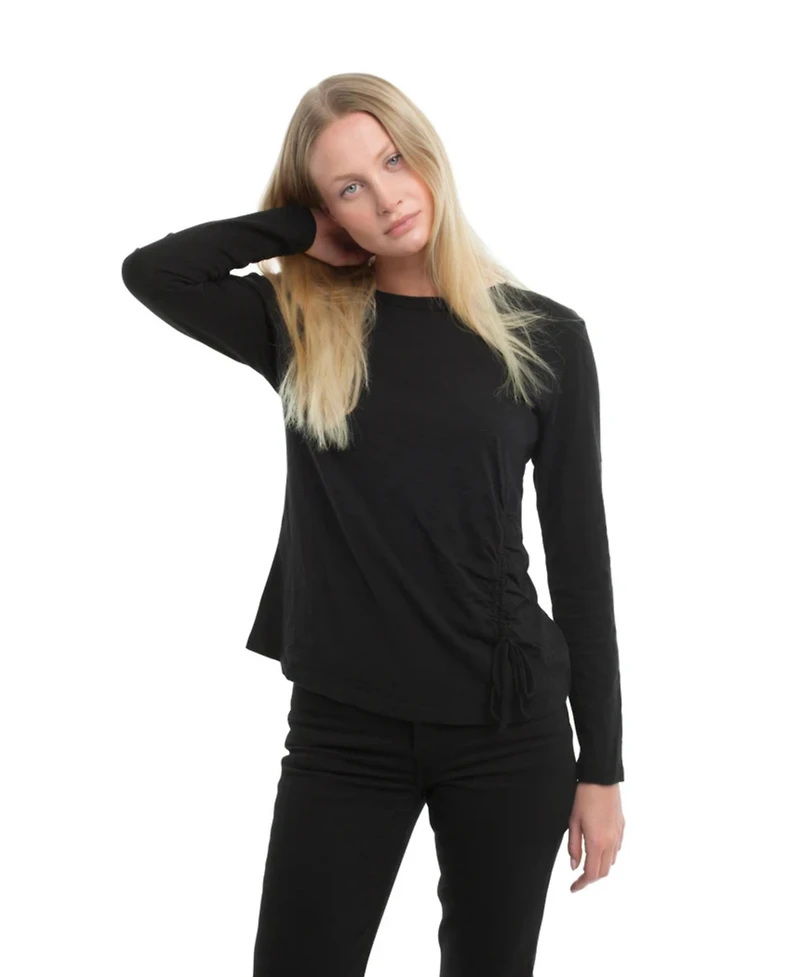 Wilt Clothing Women's Long Sleeve Ruched Side Tee