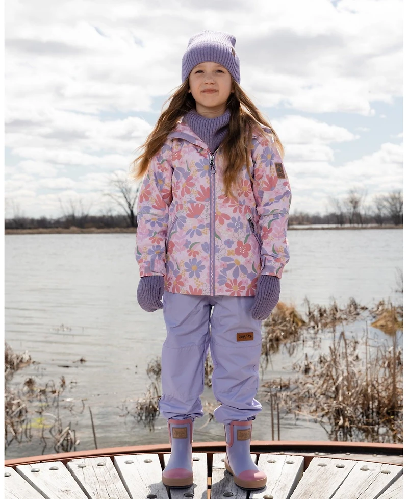 Deux par Big Girls Two-Piece Mid-Season Outerwear Set Flower Print