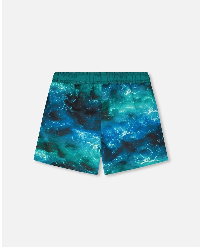 Deux par Boys Swim Trunks Waves Print