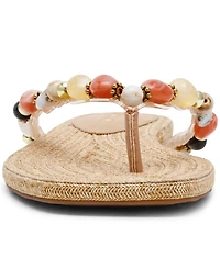 Steve Madden Women's Marble Embellished Square Toe Thong Sandals