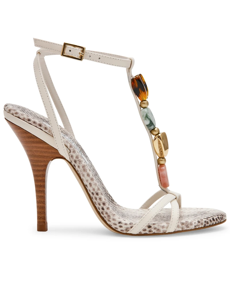 Steve Madden Women's Frenzi Novelty T-Strap Stiletto Heel Dress Sandals
