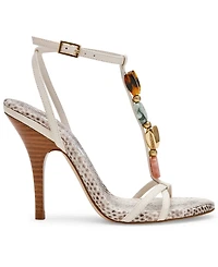 Steve Madden Women's Frenzi Novelty T-Strap Stiletto Heel Dress Sandals