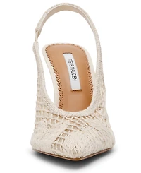 Steve Madden Women's Andromeda-c Crochet Pointed Toe Slingback Pumps