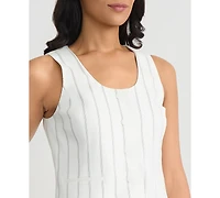Kasper Women's Pinstripe Five-Button Sleeveless Vest