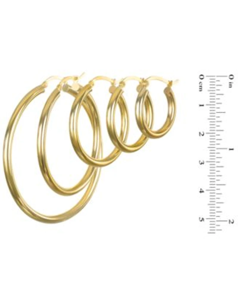 Macys Hoop Earrings In 10k Yellow Gold Collection