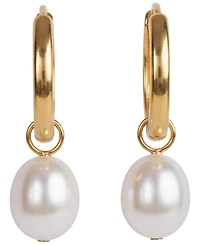 Lola Ade Isla Gold-Tone Pearl Hoop Earrings