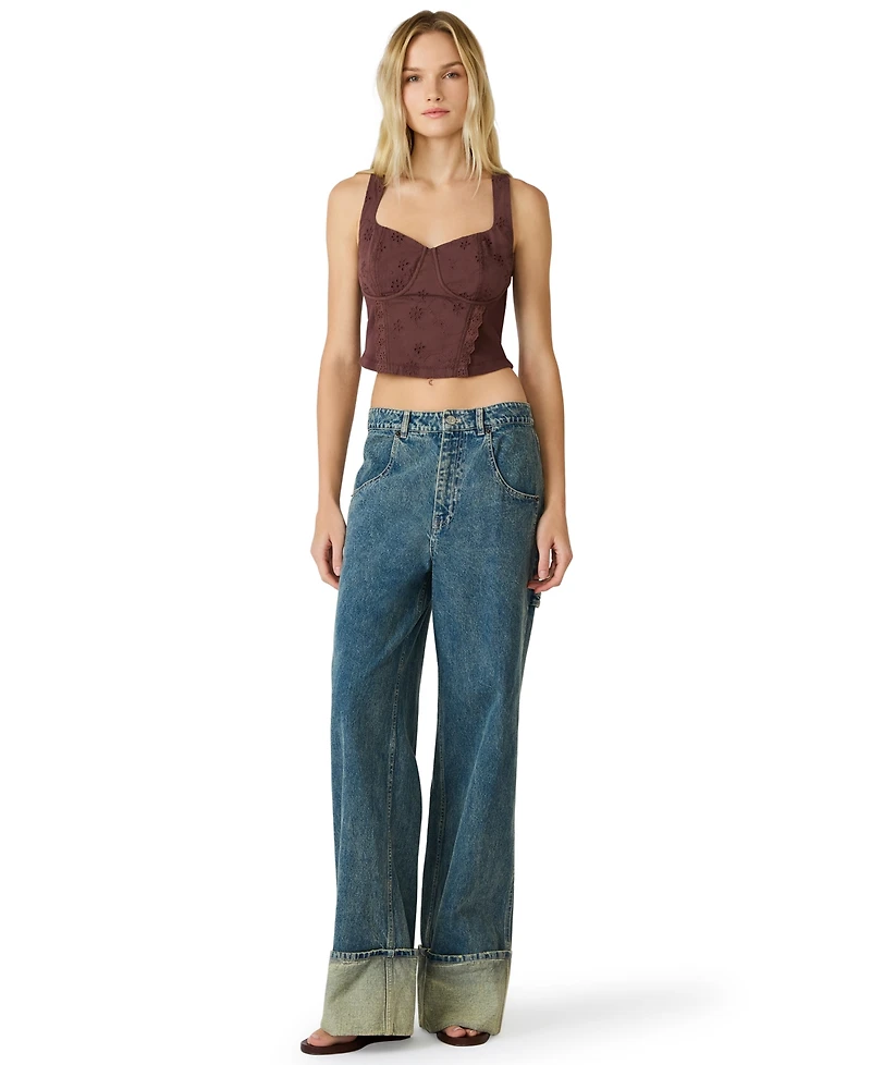 Steve Madden Women's Dixie Sweetheart Neck Top