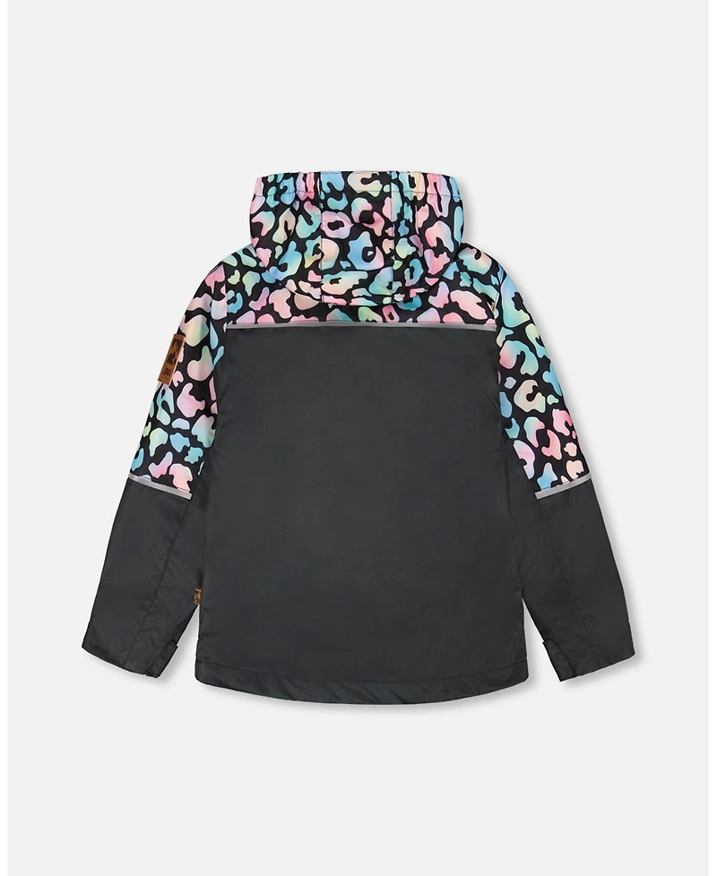 Deux par Big Girls 3-in-1 Two-Piece Mid-Season Outerwear Set Animal Print