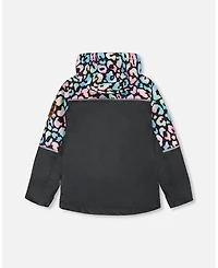 Deux par Big Girls 3-in-1 Two-Piece Mid-Season Outerwear Set Animal Print