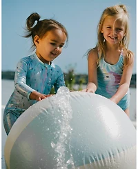 Deux par Deux Baby Girls One-Piece Long Sleeve Rashguard Seahorse Print