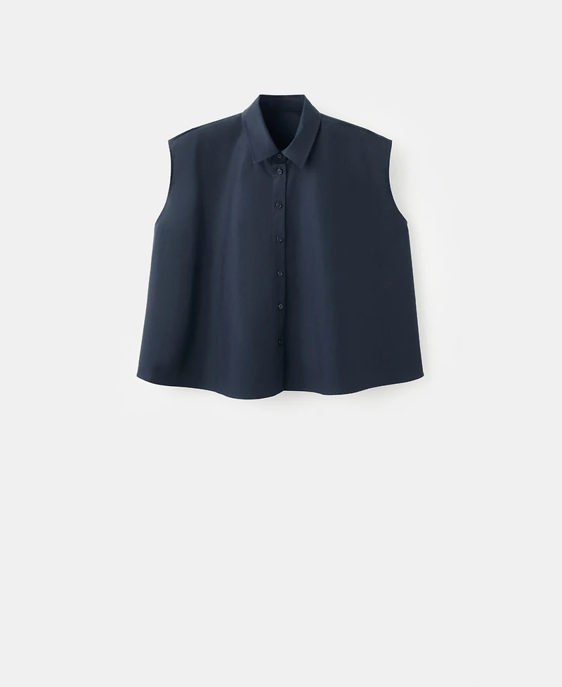 Mango Women's Sleeveless Cotton Shirt