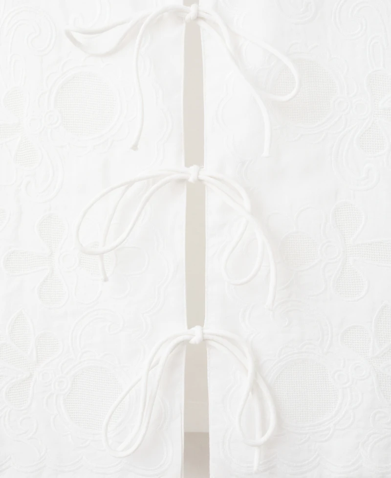 Mango Women's Bows Embroidered Vest