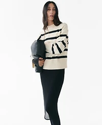 Mango Women's Knit Striped Sweater