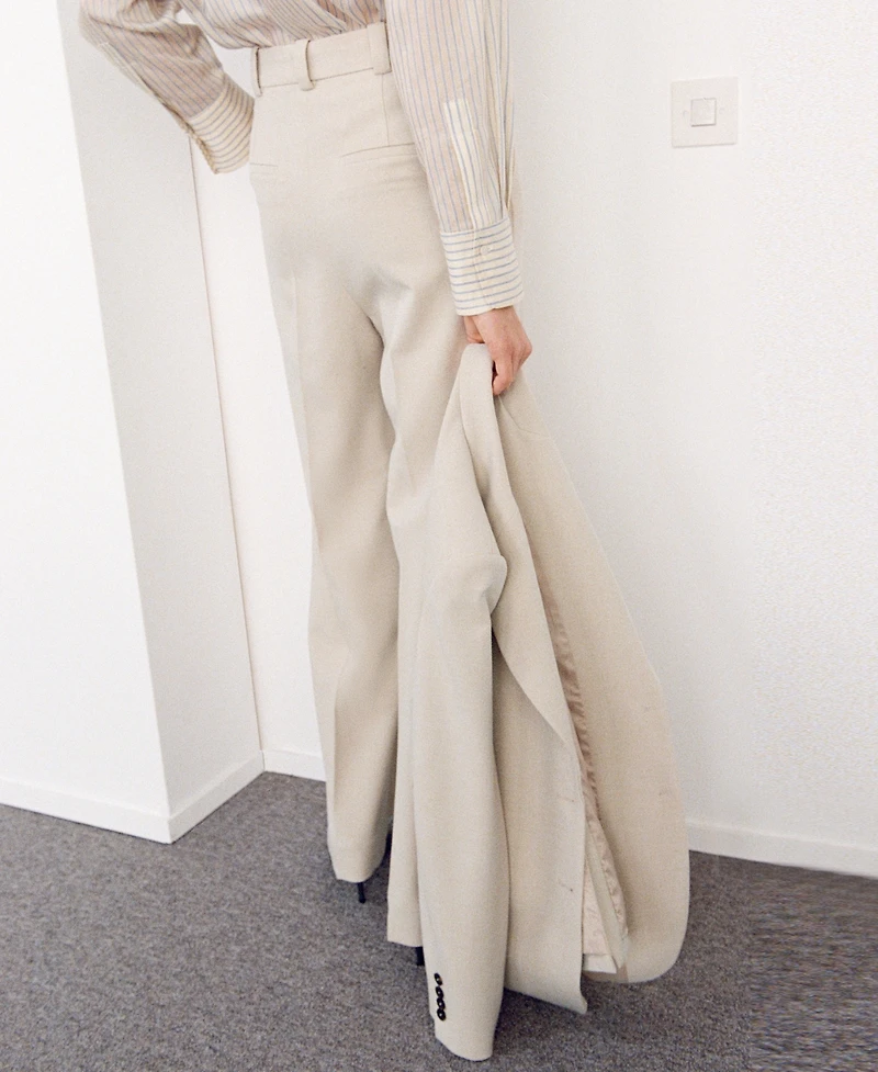 Mango Women's Straight Mid-Rise Pants