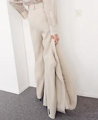 Mango Women's Straight Mid-Rise Pants