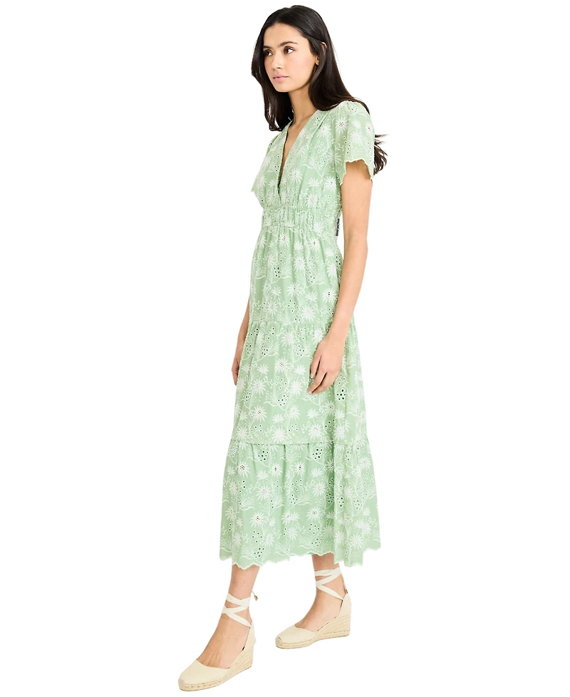 Maggy London Women's V-Neck Midi Dress