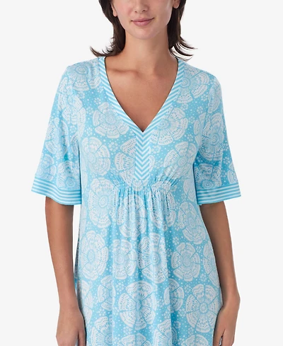 Ellen Tracy Women's Short-Sleeve Tunic Jersey Sleep Dress