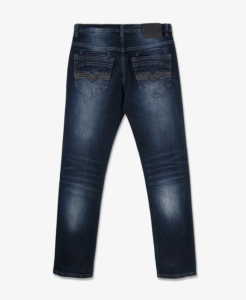 Big Boy's Dark Blue Washed Jeans - Child
