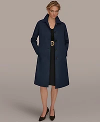 Donna Karan New York Women's Balmacaan Shirt Collar Coat