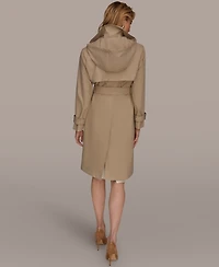Donna Karan New York Women's Single Breasted Belted Trench Coat