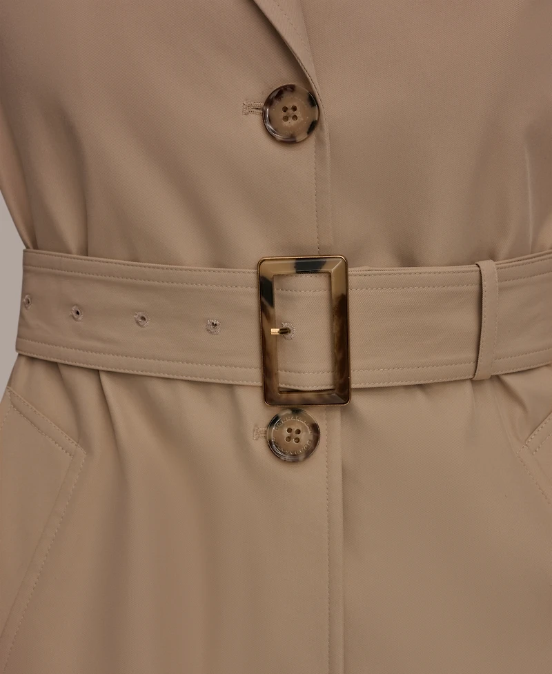 Donna Karan New York Women's Single Breasted Belted Trench Coat