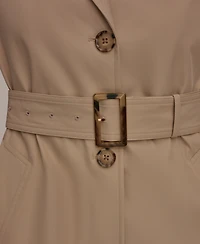Donna Karan New York Women's Single Breasted Belted Trench Coat