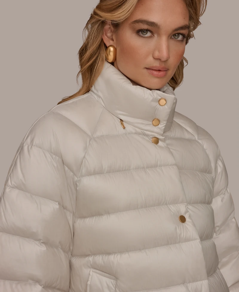 Donna Karan New York Women's Stand-Collar Down Puffer Cape