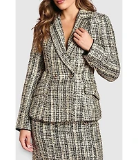 Coast Women's Sequin Tweed Fitted Blazer