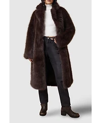 Oasis Women's Faux Fur Midi Coat