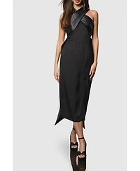 Coast Women's Cross Over Front Bow Back Midi Dress