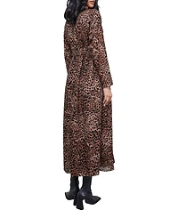 Plunge Neck Waisted Midi Dress