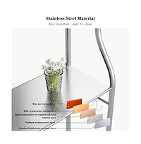 Homfan Over The Toilet Storage Shelf, Freestanding Bathroom Organizers and Storage Over Toilet with Paper Holder Towel Hooks Bathroom Organizer