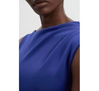 Karen Millen Women's Scuba Drama Ruffle Hem Woven Maxi Dress