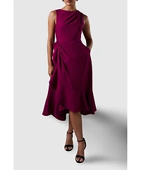 Coast Crepe Ruffle Dress With Low Back