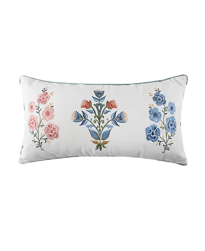 Levtex Home Zoey Embroidered Decorative Pillow, 12" x 24"