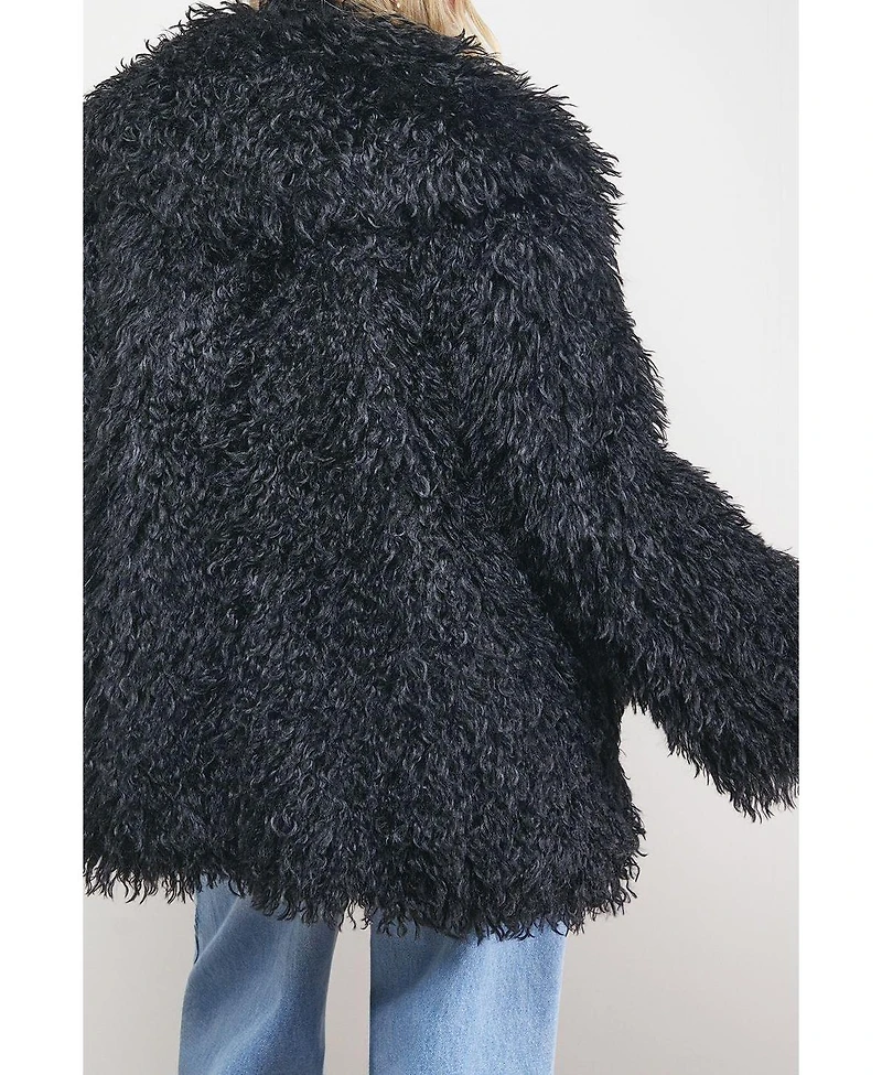 Oasis Women's Mongolian Faux Fur Short Coat