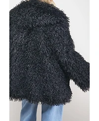 Oasis Women's Mongolian Faux Fur Short Coat